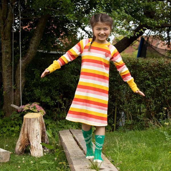Everyday School Dress Strawberry Ice Stripes - KIDS