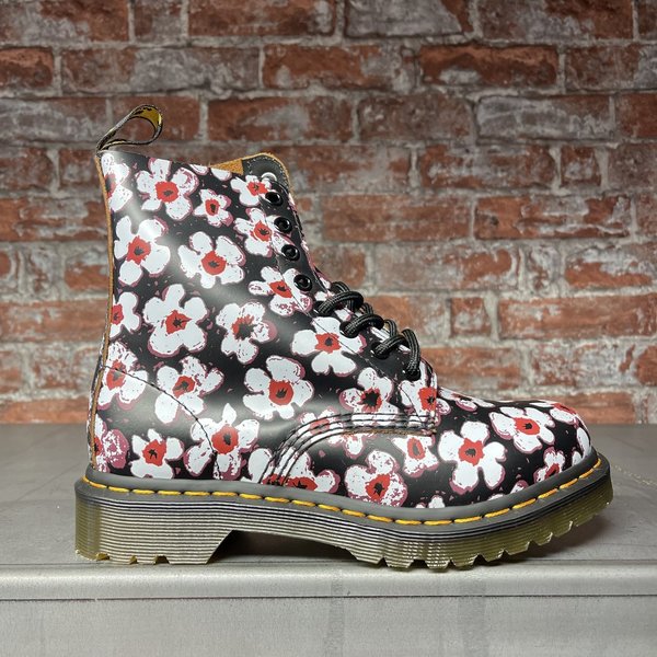 1460 Smooth Pansy Fayre Black Red - Dr. Martens