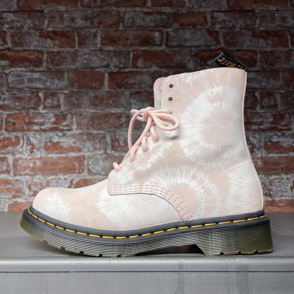 1460 Pascal Tie Dye Suede Shell Pink White - Dr. Martens