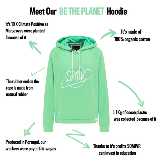 Be the Planet Hoodie Green