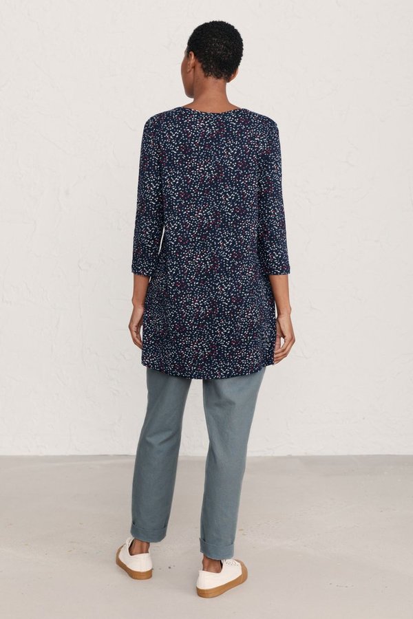 Busy Lizzy Tunic - Dotted Paint Maritime Primula