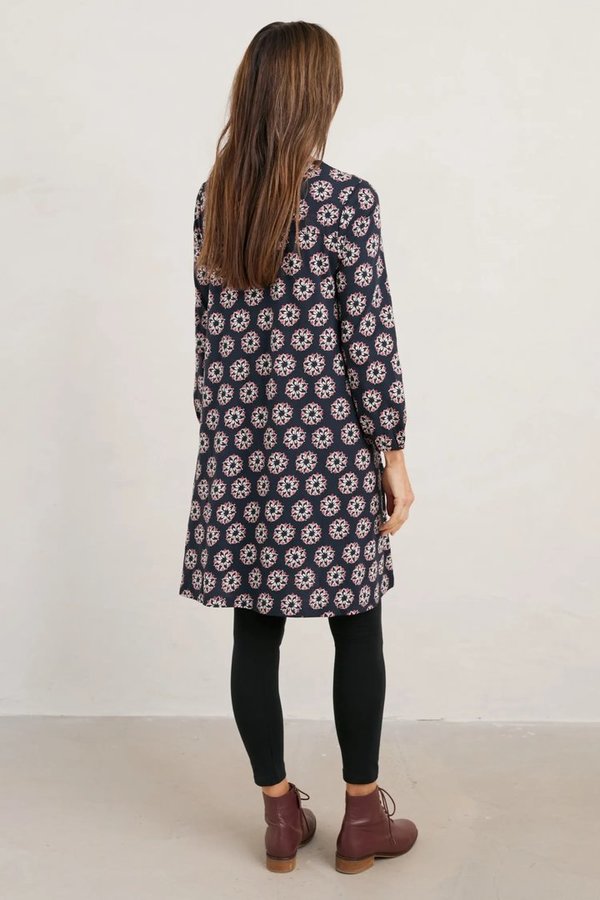 West Wheal Jersey Dress - Floral Seal Maritime